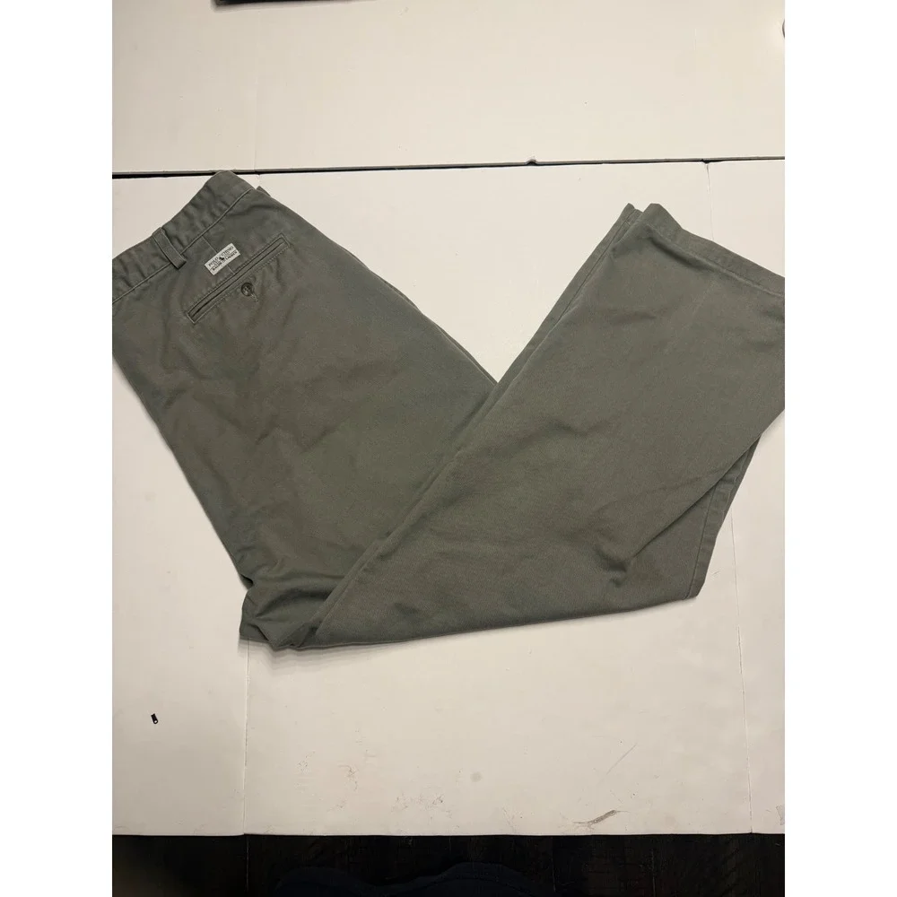 Vintage 90s Polo Chino Ralph Lauren Pants Mens 38x30 Made USA Pleated Olive